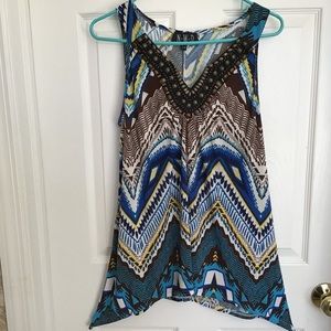 Size L New Women Design beaded sleeveless shirt